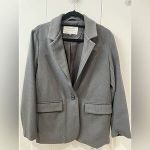 American Eagle Grey Cotton Blazer Size M